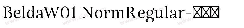 BeldaW01 NormRegular字体转换